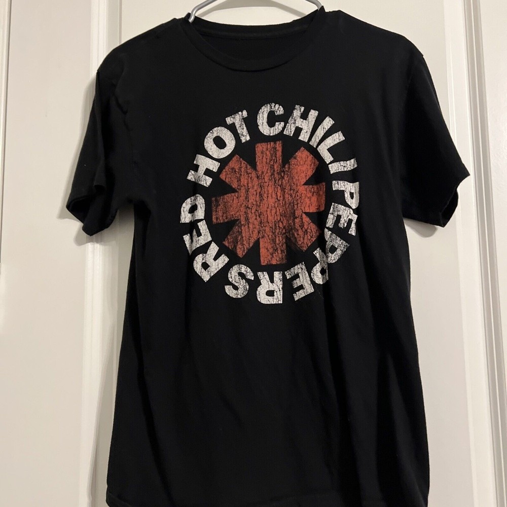 Red Hot Chili Peppers Adult Small Band T-shirt Logo Graphic Tee Bravado Black